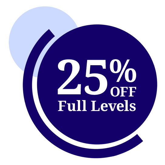 25% off full levels